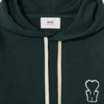 ami (Unisex) WS Patch Hoodie – Dark Green