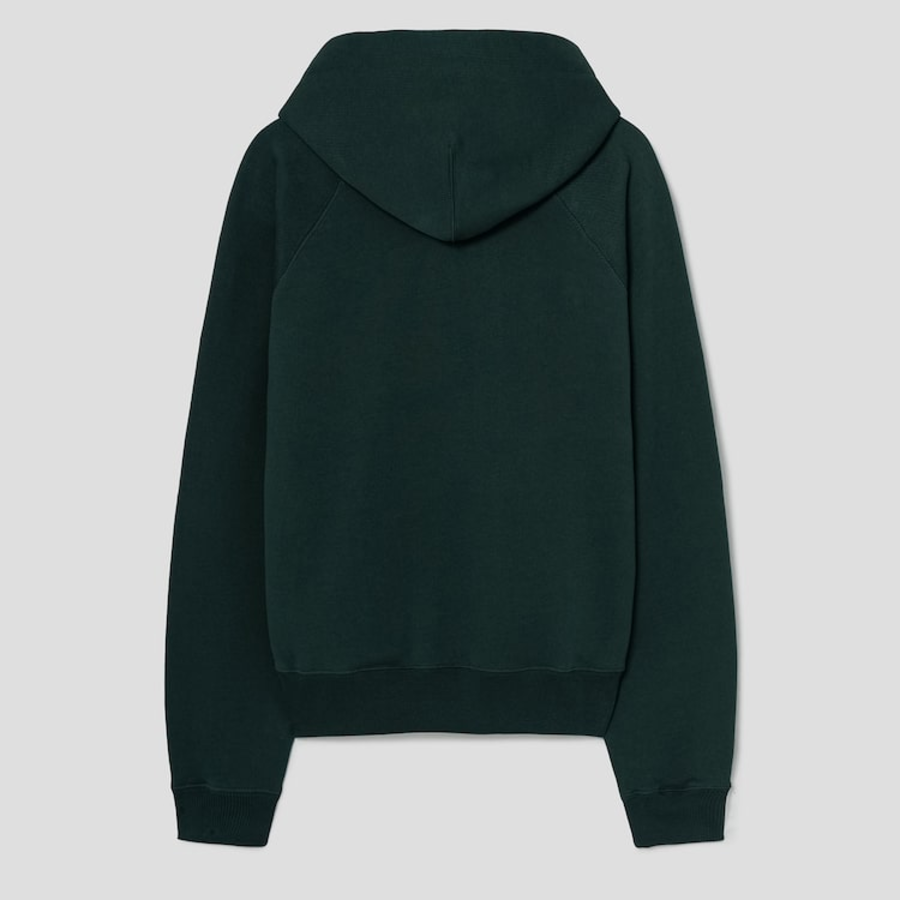 ami (Unisex) WS Patch Hoodie – Dark Green