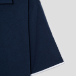 Theory Men Foundation Jersey Double Layered Polo Te - Baltic/White