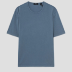 Theory Men Fade Jersey Crew Neck Tee - Dark Rainstorm