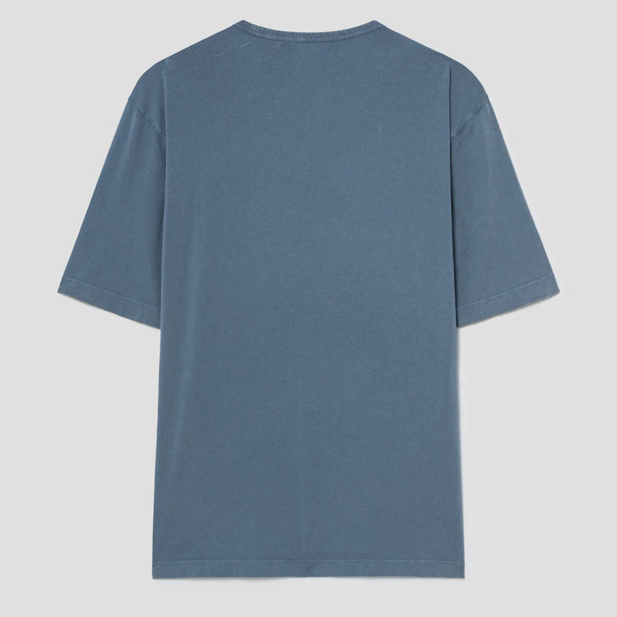 Theory Men Fade Jersey Crew Neck Tee - Dark Rainstorm