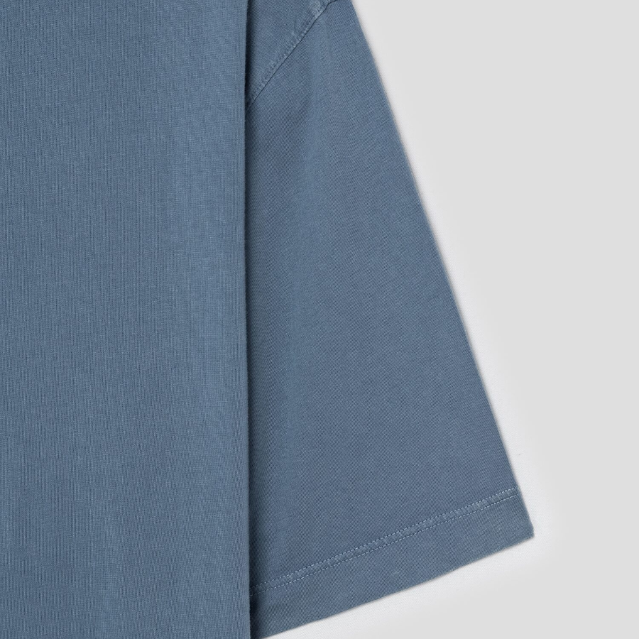 Theory Men Fade Jersey Crew Neck Tee - Dark Rainstorm