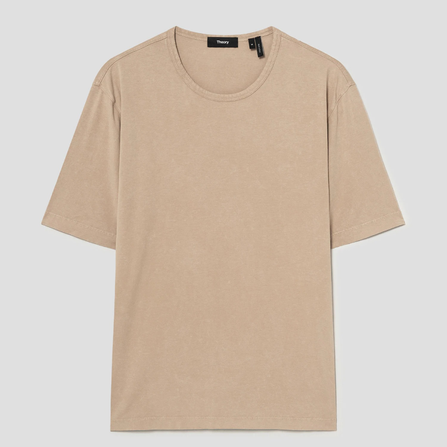 Theory Men Fade Jersey Crew Neck Tee - Chino