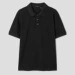 Theory Men Cotton Pique Precise Polo Tee - Black