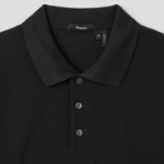 Theory Men Cotton Pique Precise Polo Tee - Black