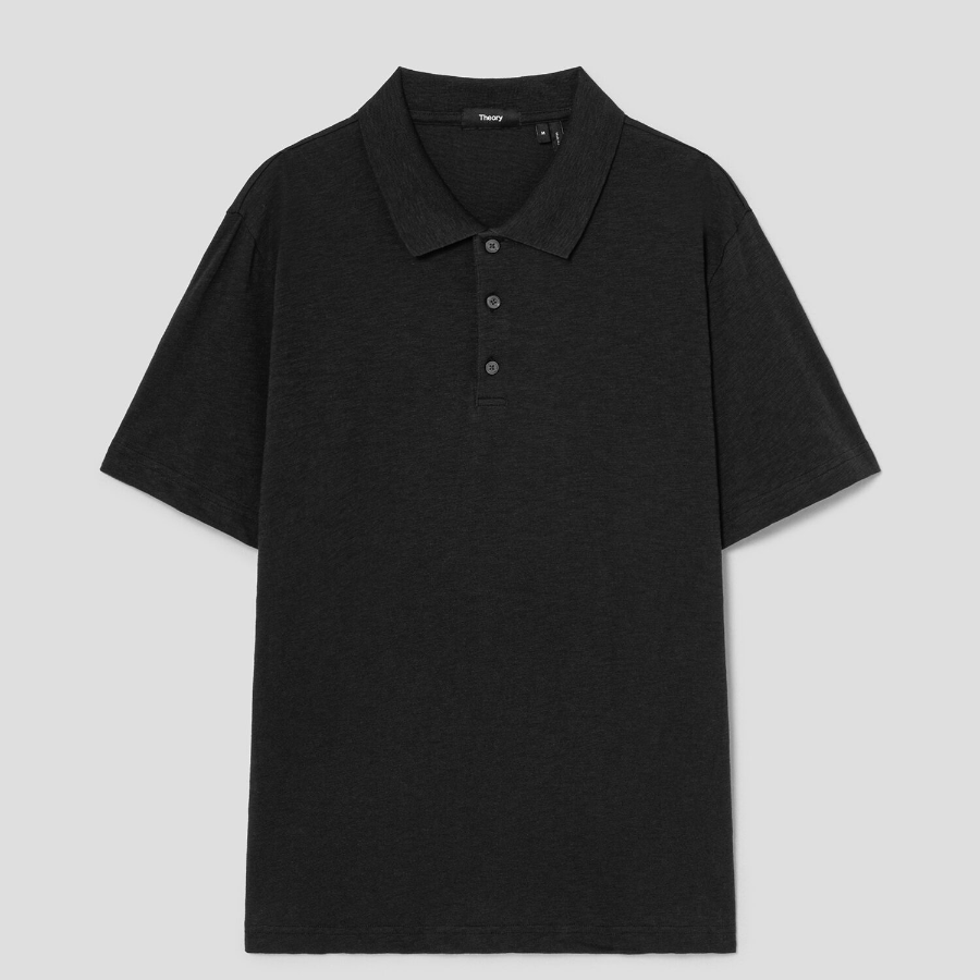 Theory Men Cosmos Bron Polo Tee - Black