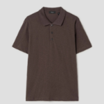 Theory Men Cosmos Bron Polo Tee - Dark Mocha