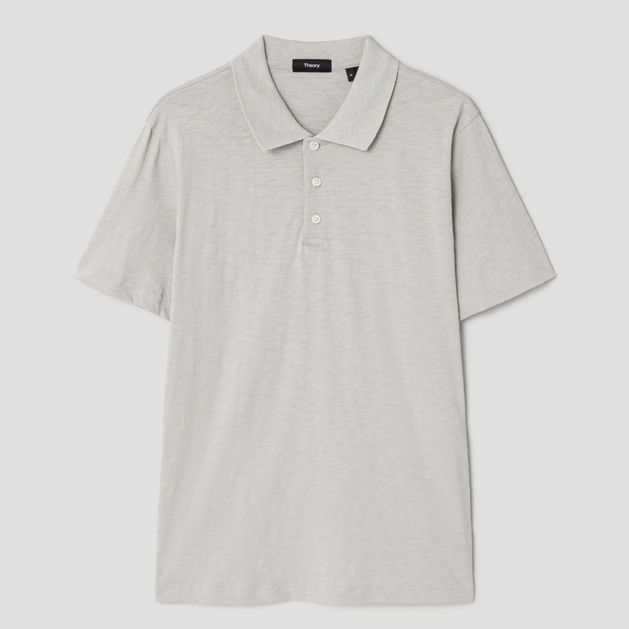 Theory Men Cosmos Bron Polo Tee - Light Greenstone