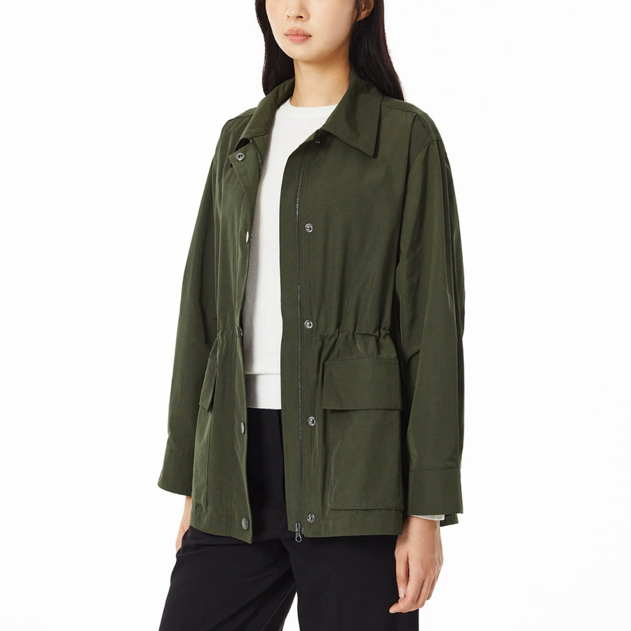 JAJU Pocket Half Jumper – Khaki