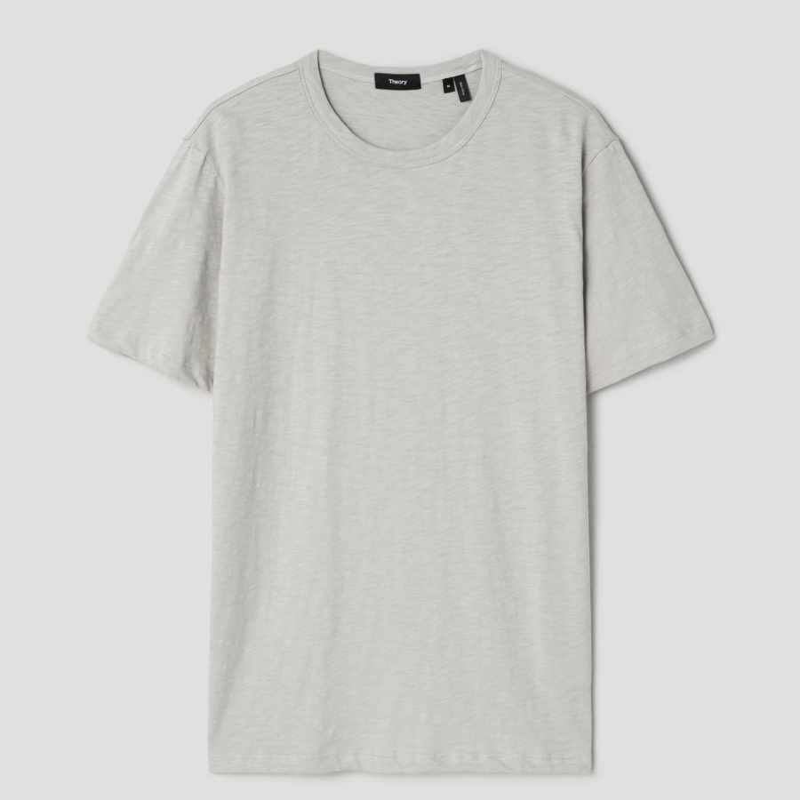 Theory Men Cosmos Essential Tee - Light Greenstone