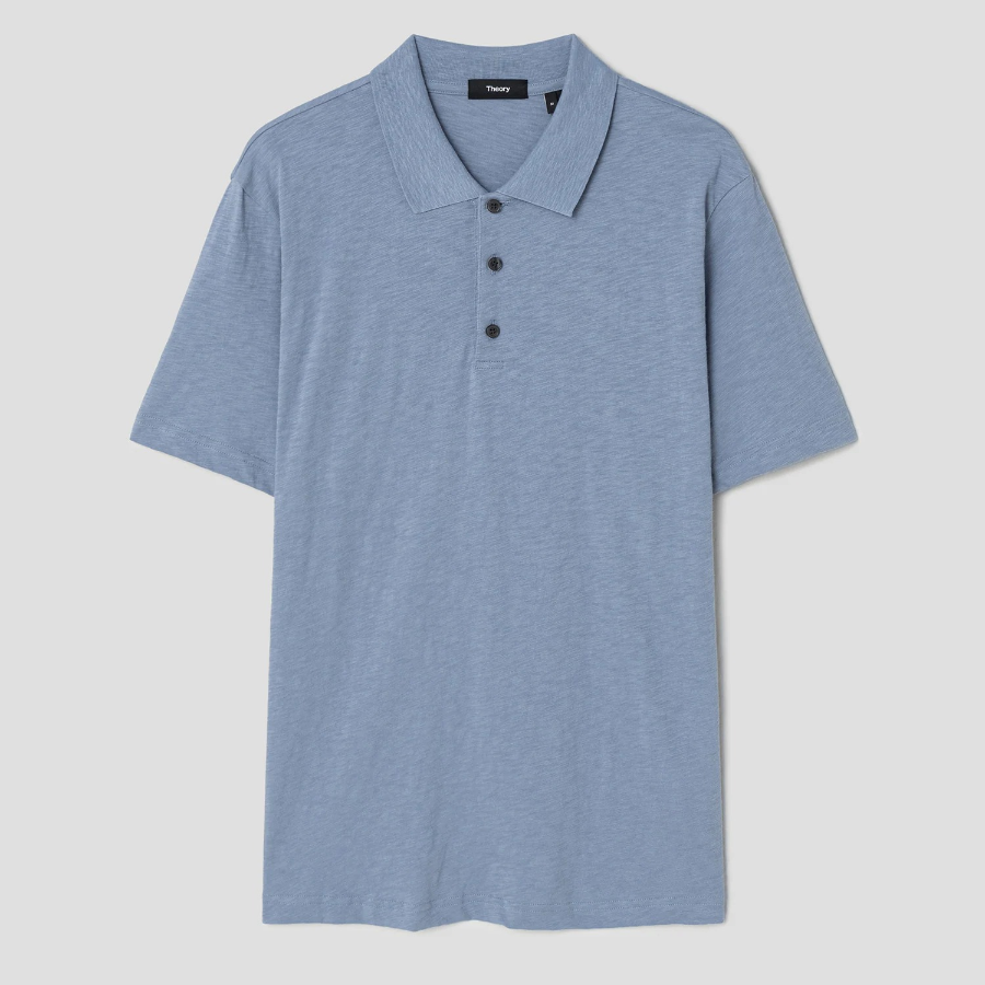 Theory Men Cosmos Bron Polo Tee - Rainstorm