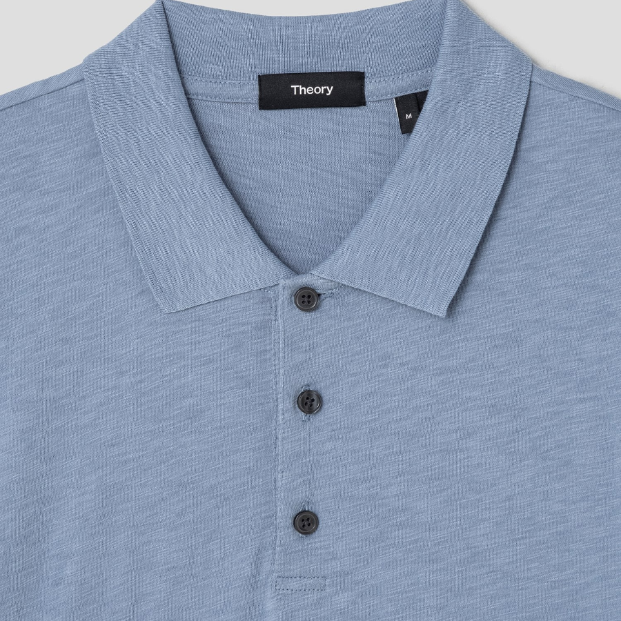 Theory Men Cosmos Bron Polo Tee - Rainstorm