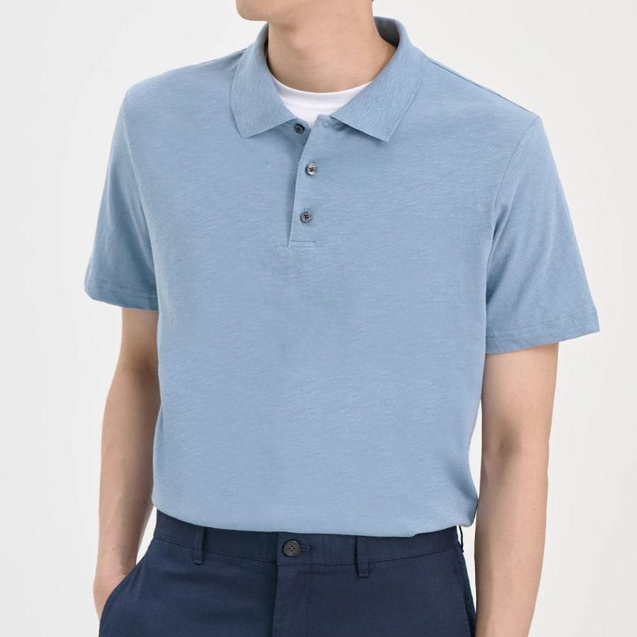 Theory Men Cosmos Bron Polo Tee - Rainstorm