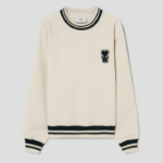 ami (Unisex) Ws Patch Knit Jumper – Off-White