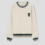 ami (Unisex) Ws Patch Knit Jumper – Off-White
