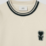 ami (Unisex) Ws Patch Knit Jumper – Off-White