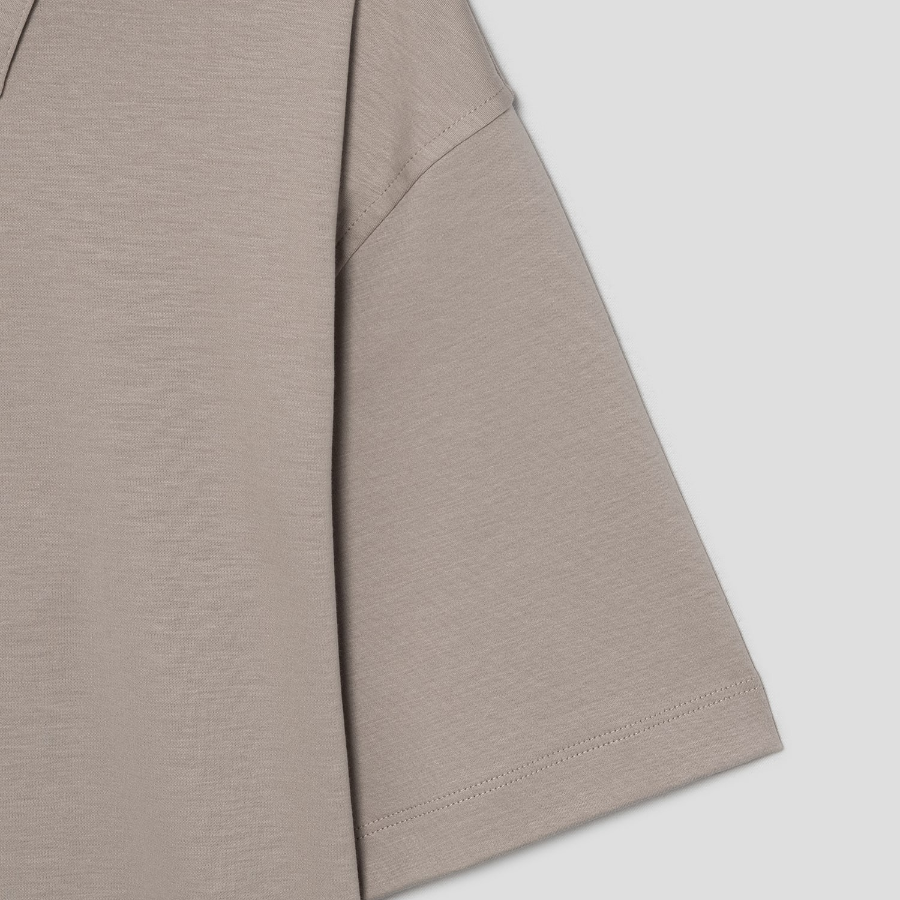 Theory Men Clinton Knit Relaxed Polo Tee - Earl Grey