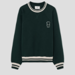 ami (Unisex) Ws Patch Knit Jumper – Vert Foncé