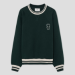 ami (Unisex) Ws Patch Knit Jumper – Vert Foncé