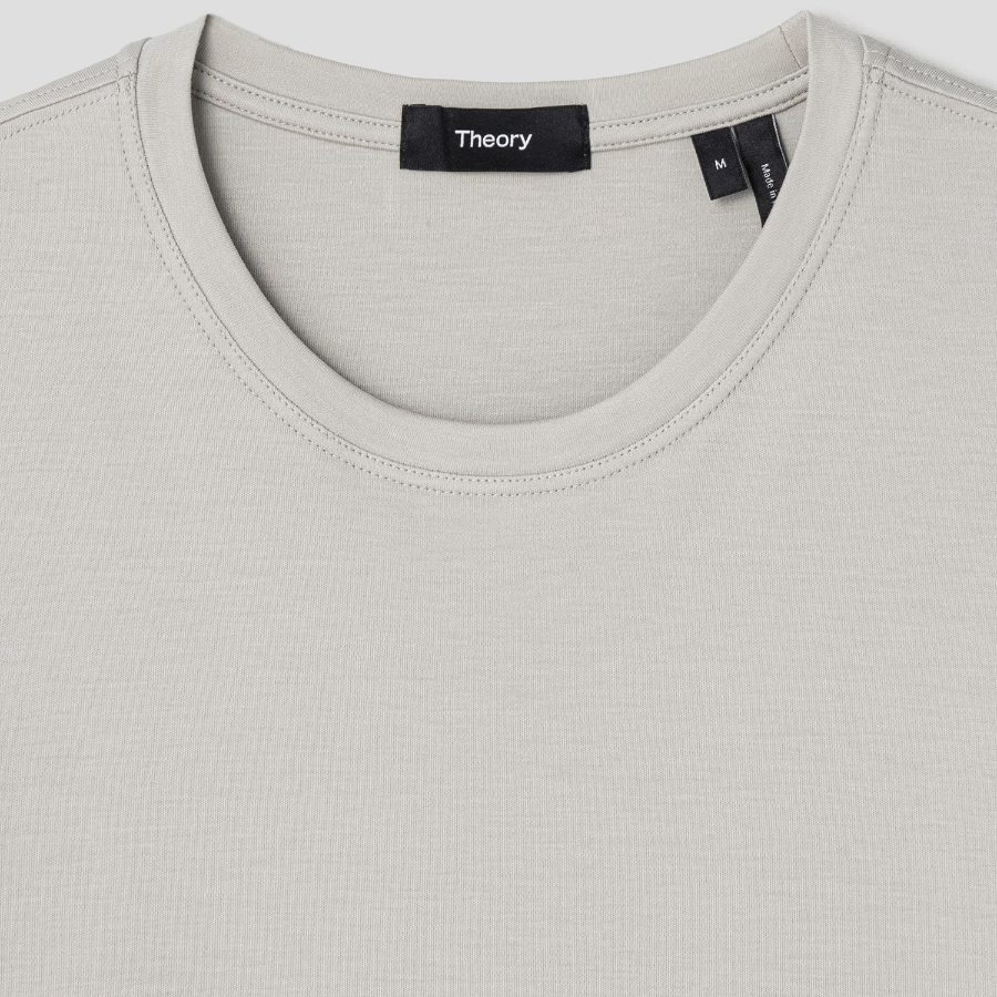 Theory Men Clinton Knit Dorian Tee - Light Greenstone