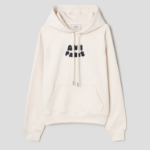 ami (Unisex) Ami Paris Croche Hoodie – White Cream