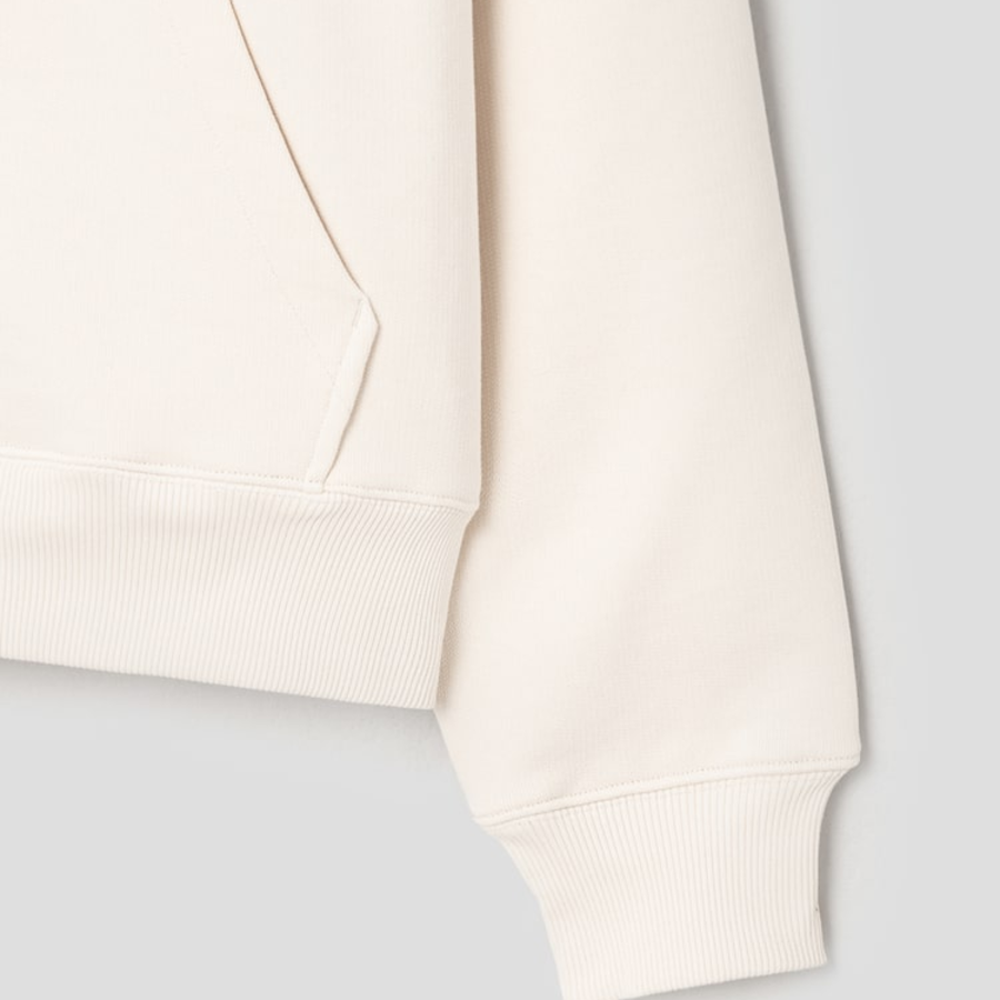 ami (Unisex) Ami Paris Croche Hoodie – White Cream