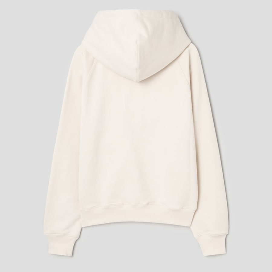 ami (Unisex) Ami Paris Croche Hoodie – White Cream