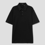Theory Men Clinton Knit Relaxed Polo Tee - Black