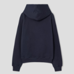 ami (Unisex) Ami Paris Croche Hoodie – Navy Blue