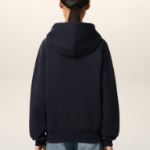 ami (Unisex) Ami Paris Croche Hoodie – Navy Blue