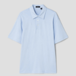 Theory Men Clinton Knit Relaxed Polo Tee - Clear Sky