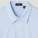 Theory Men Clinton Knit Relaxed Polo Tee - Clear Sky