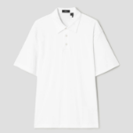 Theory Men Clinton Knit Relaxed Polo Tee - White