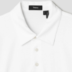 Theory Men Clinton Knit Relaxed Polo Tee - White