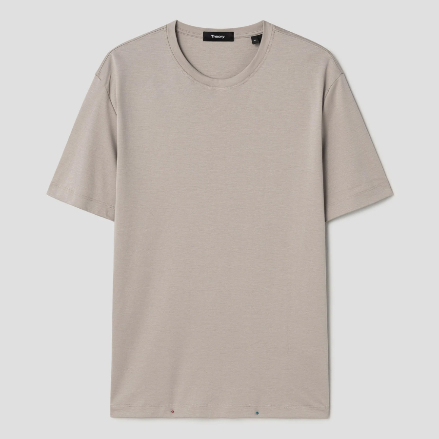 Theory Men Clinton Knit Dorian Tee - Earl Grey