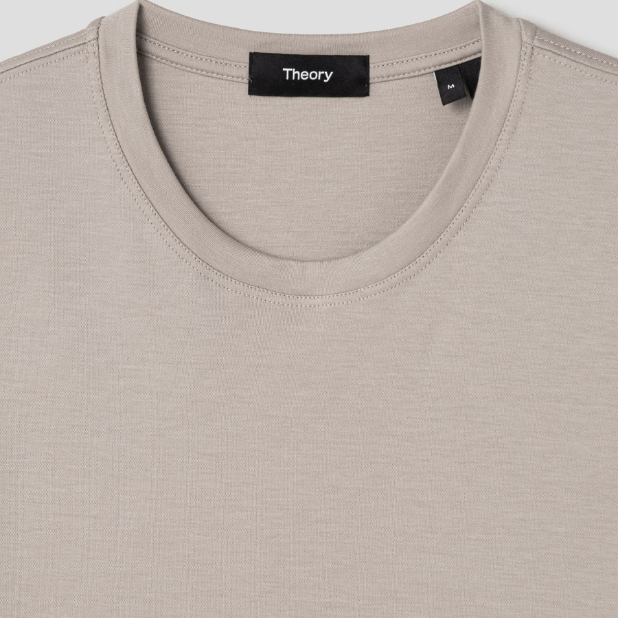 Theory Men Clinton Knit Dorian Tee - Earl Grey