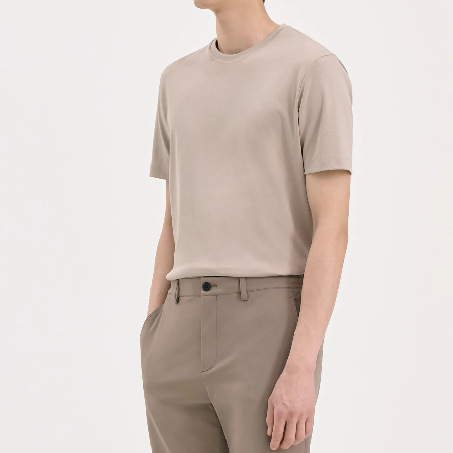 Theory Men Clinton Knit Dorian Tee - Earl Grey