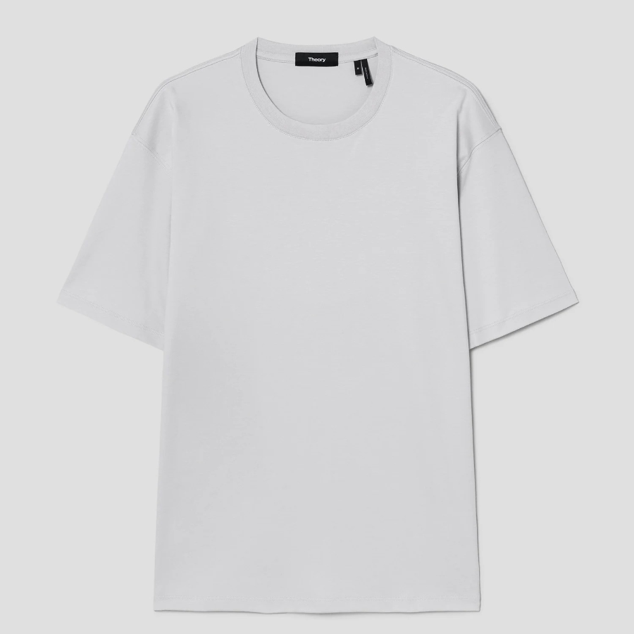 Theory Men Clinton Knit Relaxed Tee - Fog