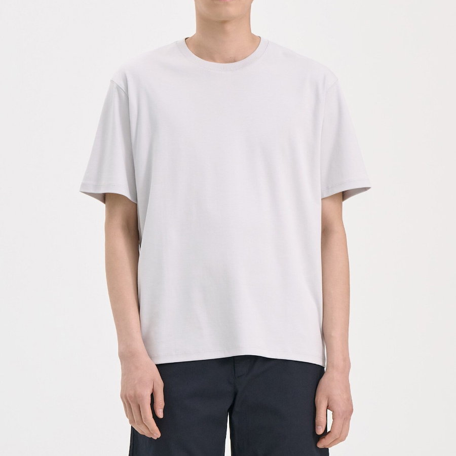 Theory Men Clinton Knit Relaxed Tee - Fog
