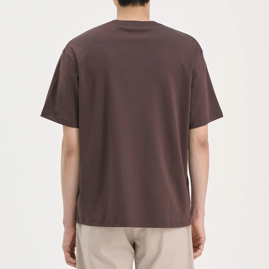 Theory Men Clinton Knit Relaxed Tee - Dark Mocha