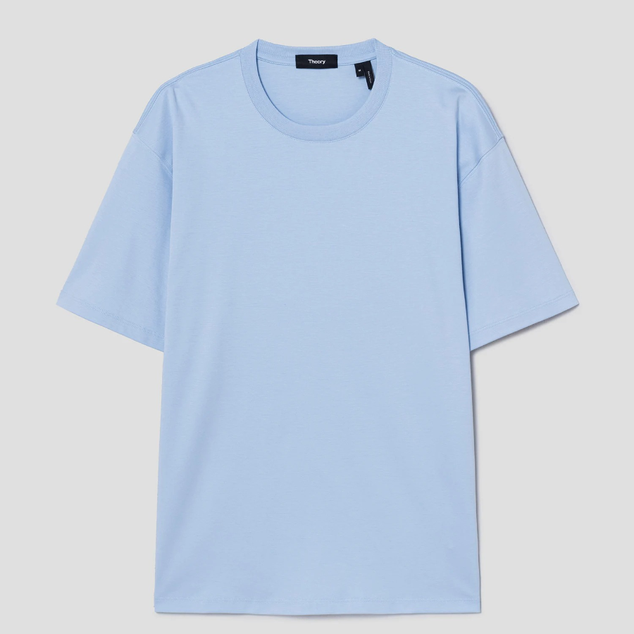 Theory Men Clinton Knit Relaxed Tee - Clear Sky