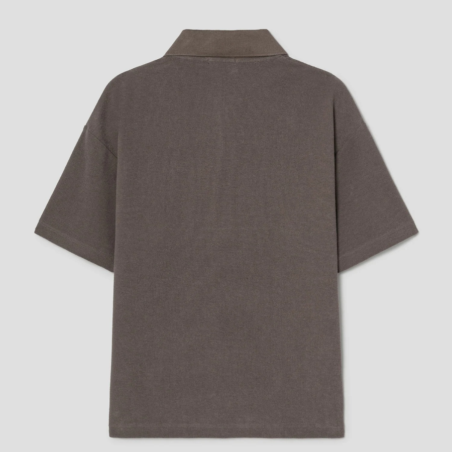 Theory Men Surf Terry Kyrie Polo Tee - Walnut