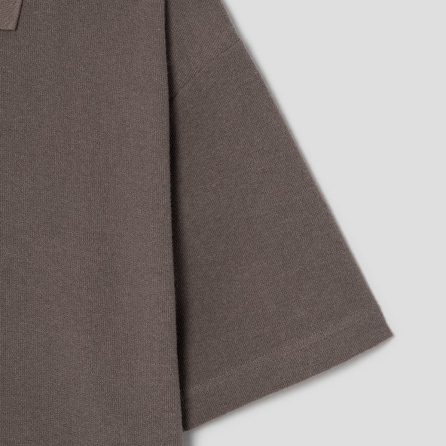 Theory Men Surf Terry Kyrie Polo Tee - Walnut