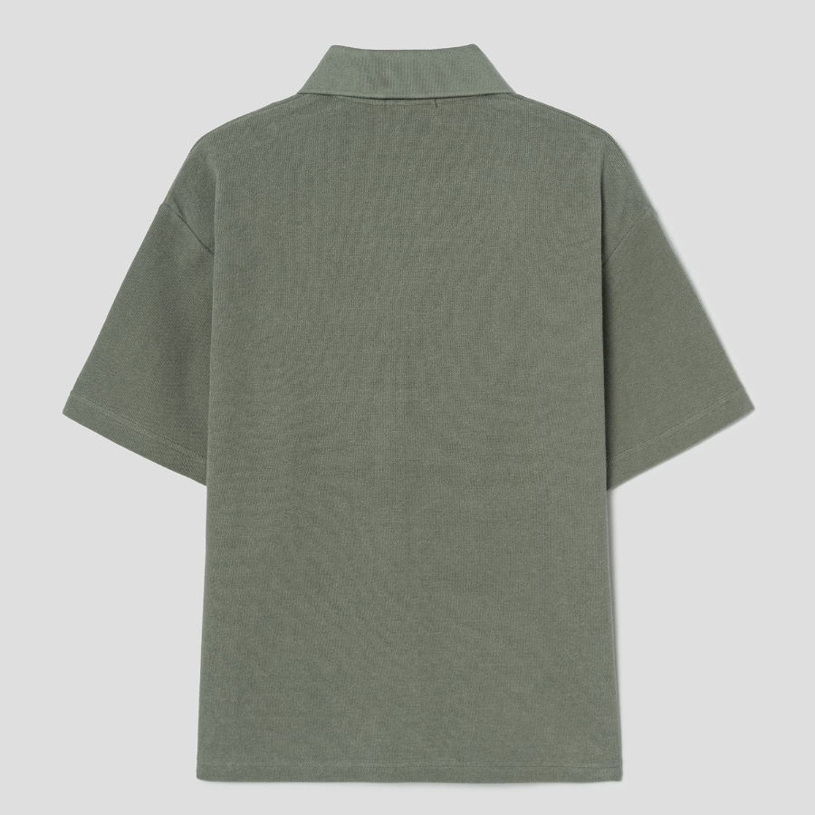 Theory Men Surf Terry Kyrie Polo Tee - Dark Greenstone