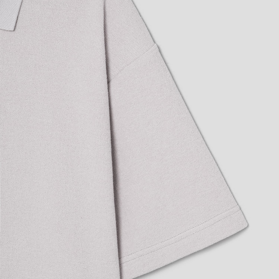 Theory Men Surf Terry Kyrie Polo Tee - Fog