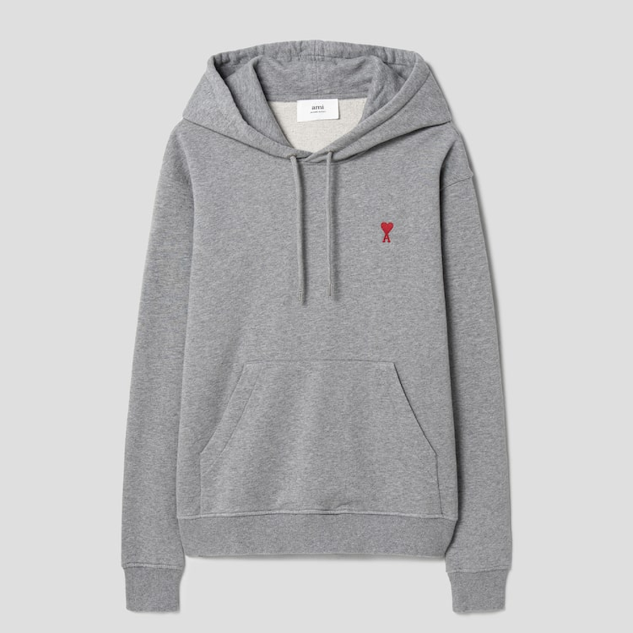 ami (Unisex) Small Adc Hoodie – Heather Grey