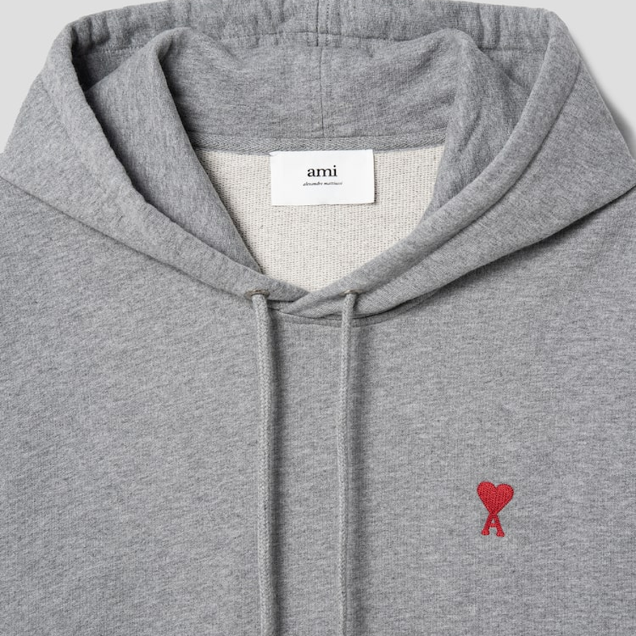ami (Unisex) Small Adc Hoodie – Heather Grey