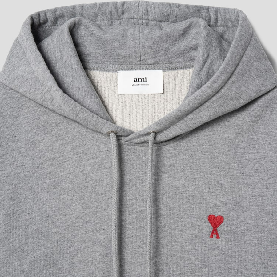 ami (Unisex) Small Adc Hoodie – Heather Grey