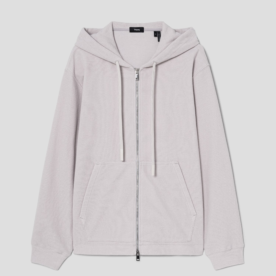Theory Men Surf Terry Allons Hoodie - Fog
