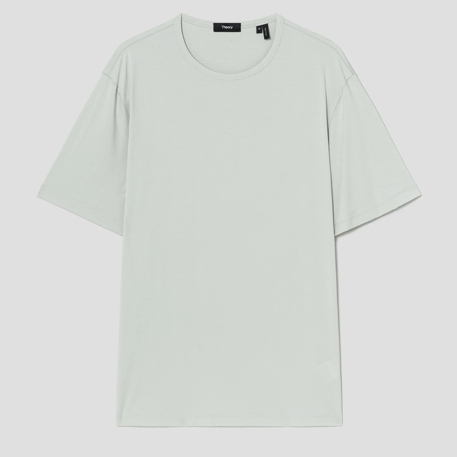Theory Men Perform Jersey Perform Tee - Light Greenstone